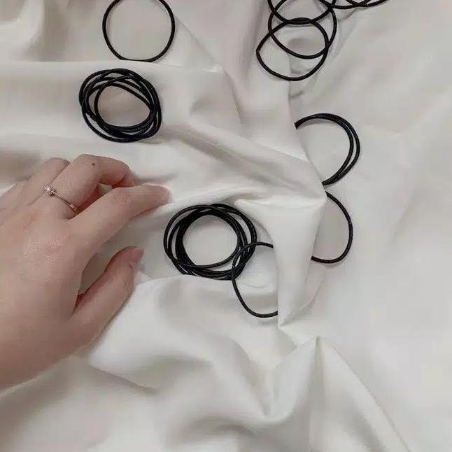 ✤ Gelang Karet Polos Hitam / Gelang Couple ✶