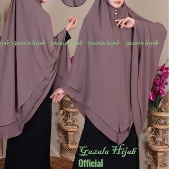 ✻ Jilbab khimar tali syar'i jumbo model pinguin 2 layer ○
