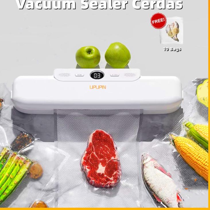 ➶ UPUPIN Vacum sealer fresh cerdas makanan  food packing machine mesin vacuum sealer makanan ✷