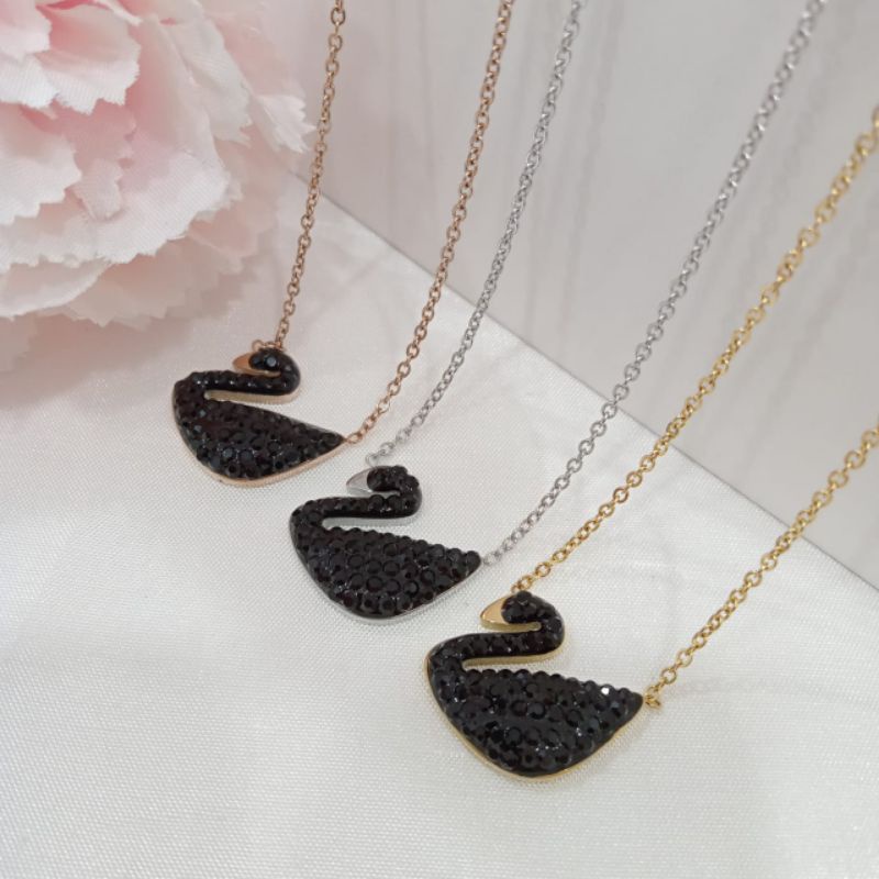 kalung titanium fashion angka hitam 1