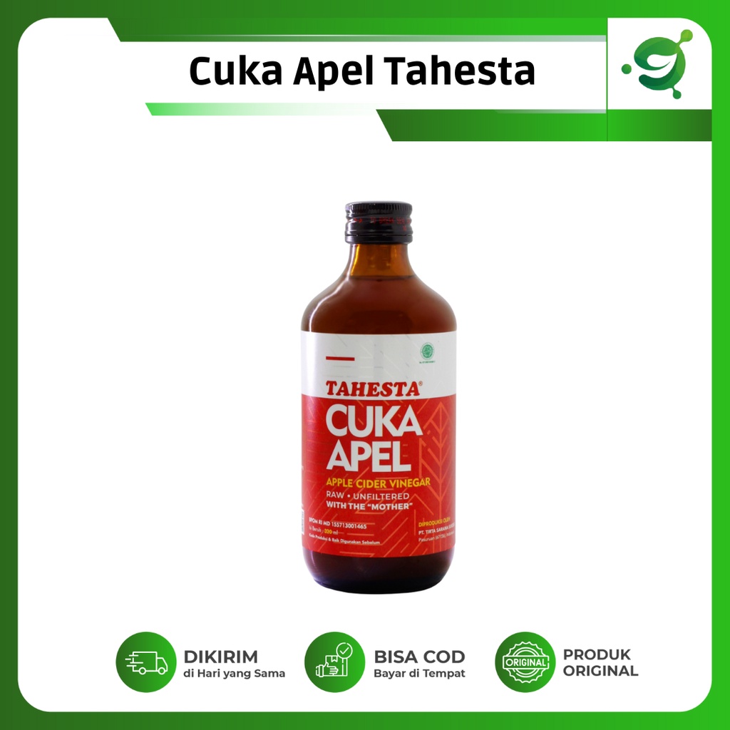 

Cuka Apel Tahesta - Apple Cider Banyak Manfat - 320 ml