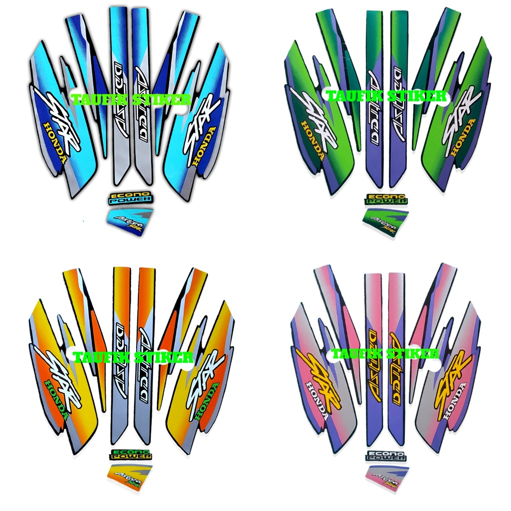 STRIPING LIS BODY MOTOR HONDA ASTREA STAR 1996 SEPASANG STANDAR FULL SET