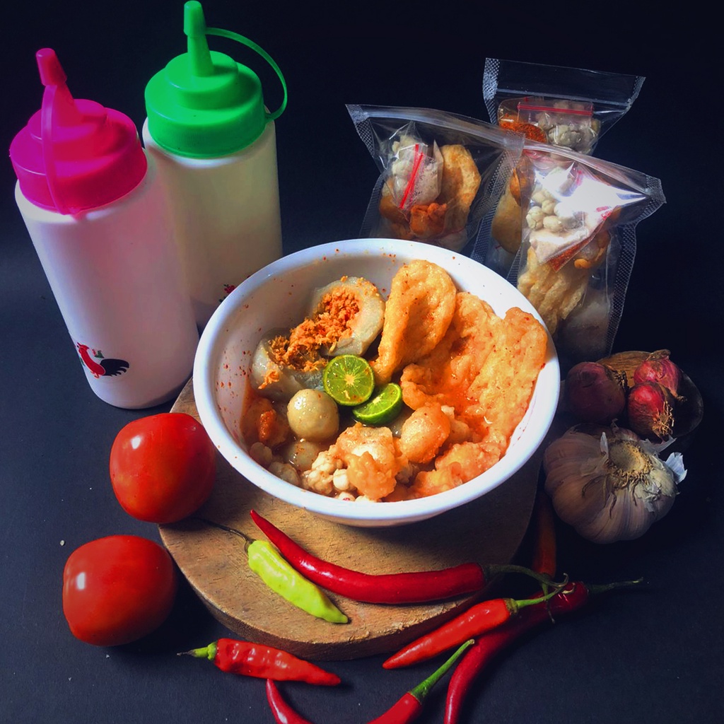

baso aci ayam suwir pedas/bakso Aci ayam suwir pedas