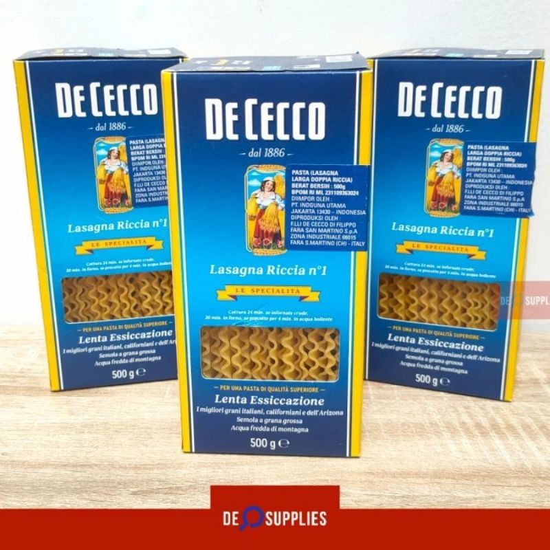 

De Cecco Lasagna no.1 Pasta 500g- Lasagna Bolognese Sheet Italy
