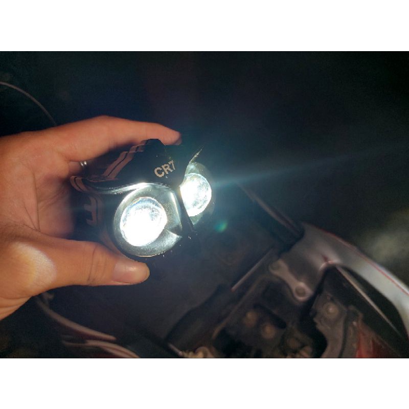 lampu tembak CR 7 laser led 2 mata lampu tembak CR7 laser 2 mata