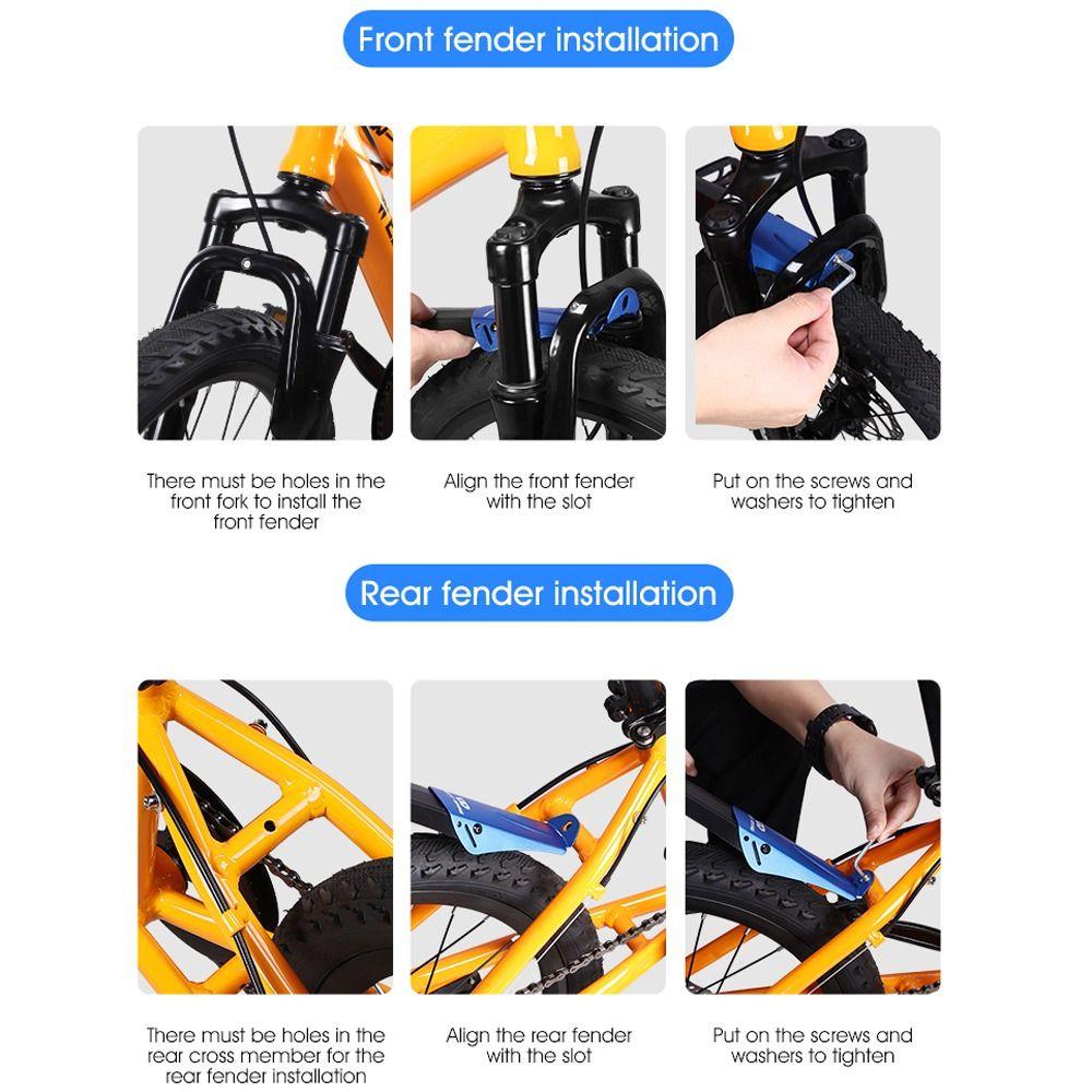 Lanfy Sepeda Fender Sepeda Bagian Untuk 14-20 inch Sepeda Spakbor MTB Sepeda Spakbor Sepeda Jalan Gunung Spakbor Spakbor Spakbor