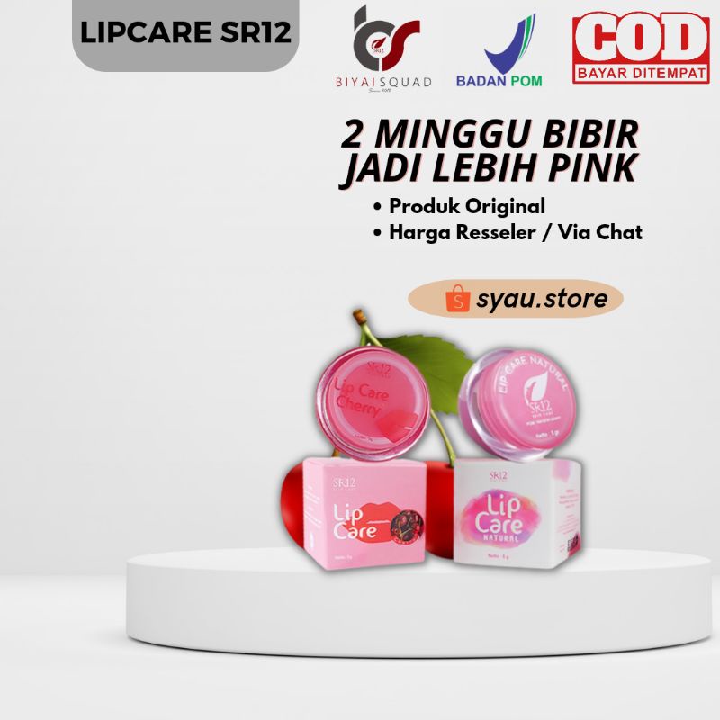 SR12 HERBAL SKINCARE LIP CARE NATURAL PELEMBAB BIBIR / LIP BALM / PENCERAH WARNA BIBIR AMAN BPOM