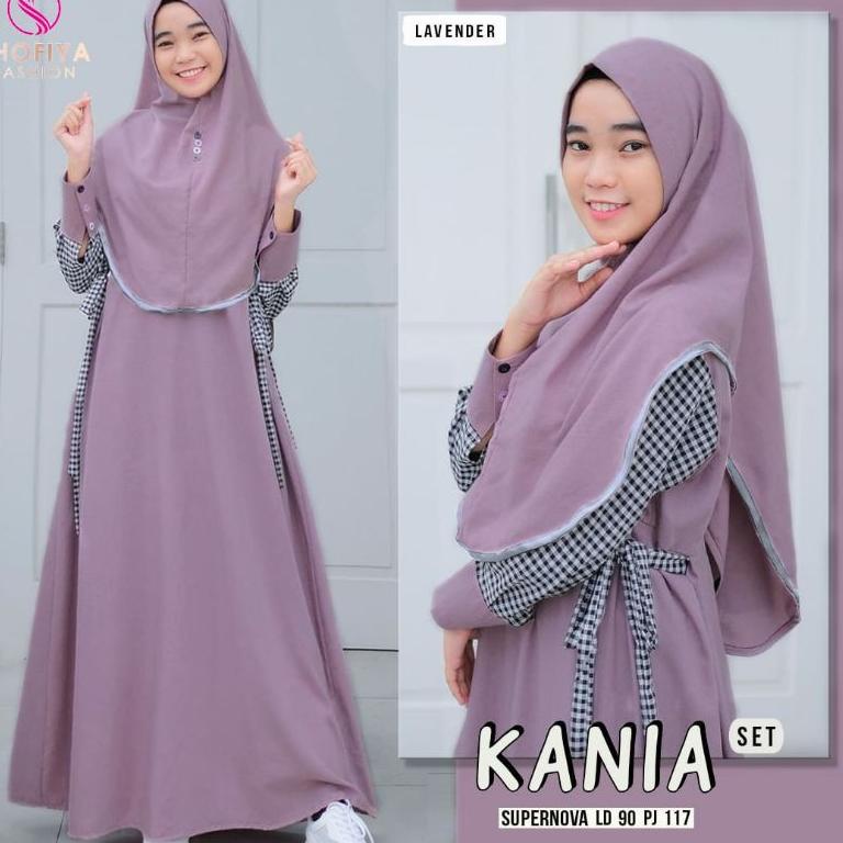 Booming Set Gamis Anak Tanggung Perempuan Nandia kids Umur / Busana Baju Muslim 9 - 15 GRATIS kerudu