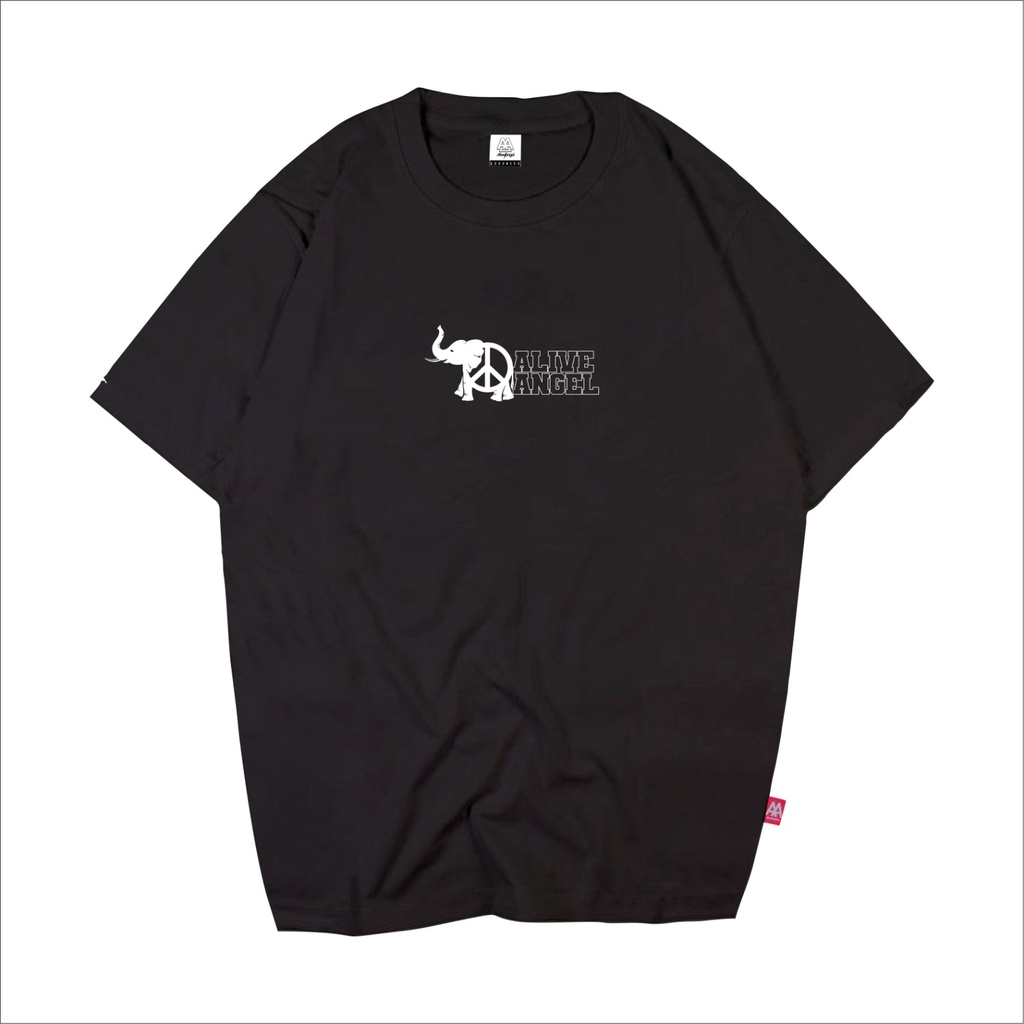 KAOS SIMPLE PRIA DISTRO / ALIVE ANGEL GOODNESS / ELEPHANT / PEACE / TSHIRT TUMBLR COTTON 30S PREMIUM