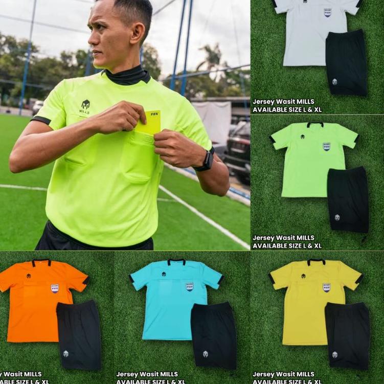 ★★★ CjQ NEW STELAN JERSEY WASIT MILLS LIGA 1 BRI 2022 2023 KAOS BAJU WASIT SEPAKBOLA MILLS JERSEY WA