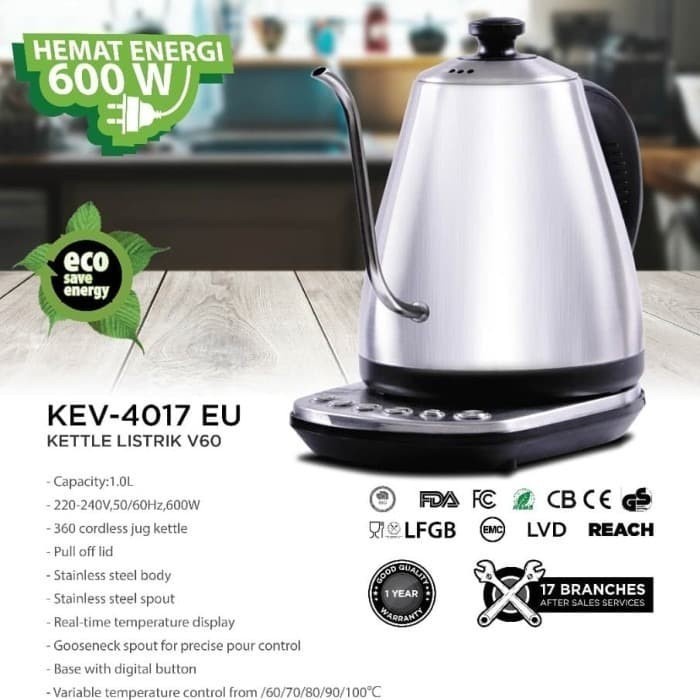 Kettle Listrik MP 1 Liter Teko Listrik Ketel Listrik Leher Angsa