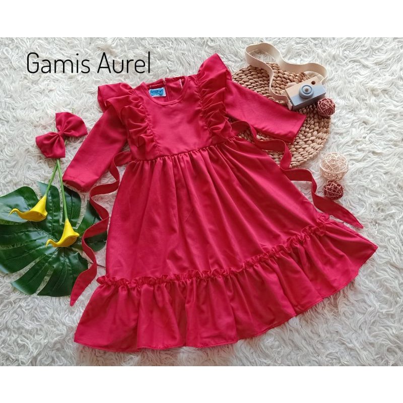 gamis aurel anak dan dewasa /gamis lebaran terbaru/gamis toyobo terbaru/gamis couple keluarga/gamis couple ibu dan anak/seragam keluarga lebaran