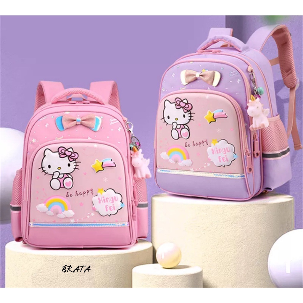 NIQABIS Tas Ransel Anak Perempuan KITTY Tas Sekolah PG PAUD TK SD