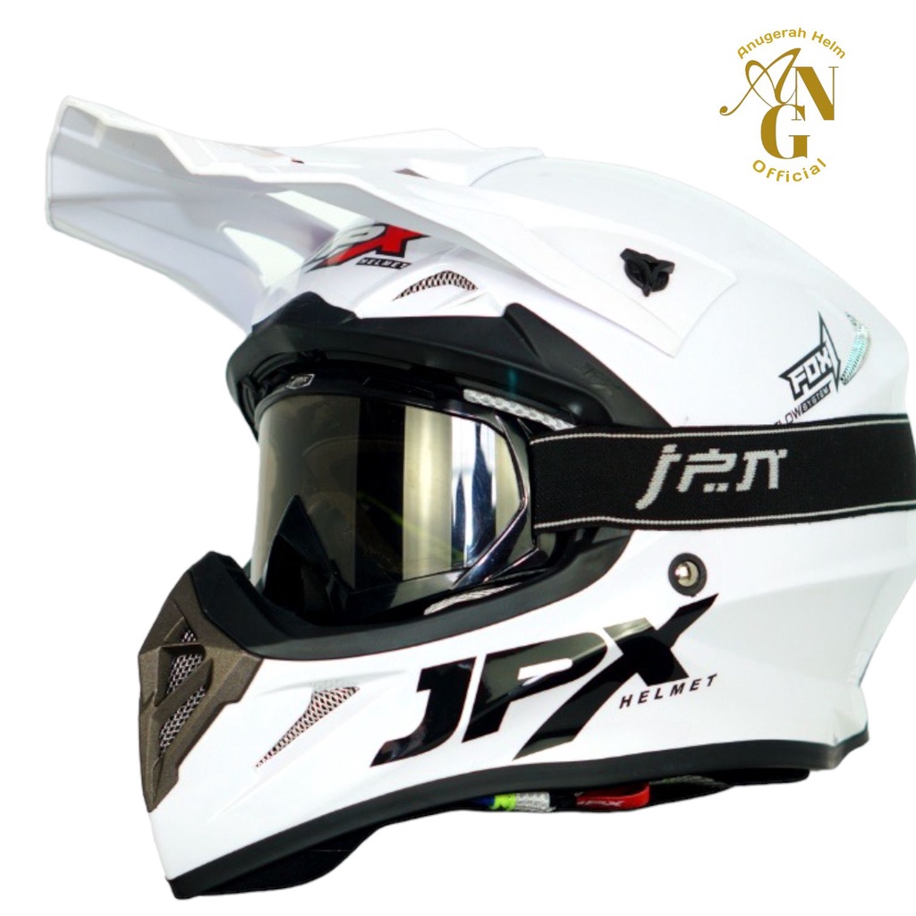 HELM CROSS TRAIL JPX FOX1 SOLID FREE KACAMATA GOGGLE