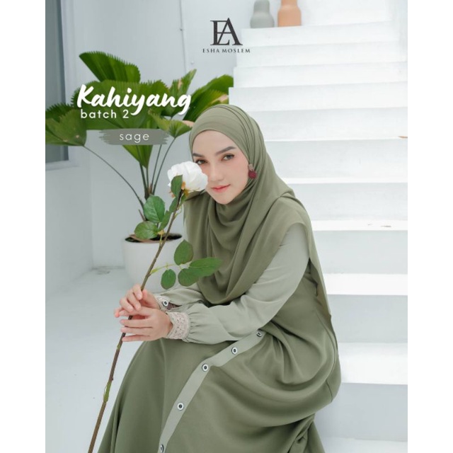 READY Gamis Abaya Kahiyang By Esha Moslem - bahan *ITY NOOM