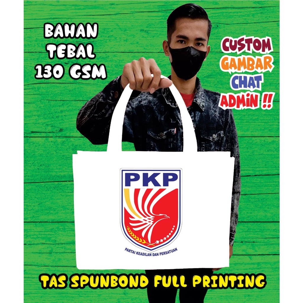 

Tas Tote Bag PARTAI PKP/Tas Spundbond Tebal Desain PARTAI PKP/Goodie Bag Spundbond PARTAI PKP/Souvenir PARTAI PKP/Tas Spundbond Custom