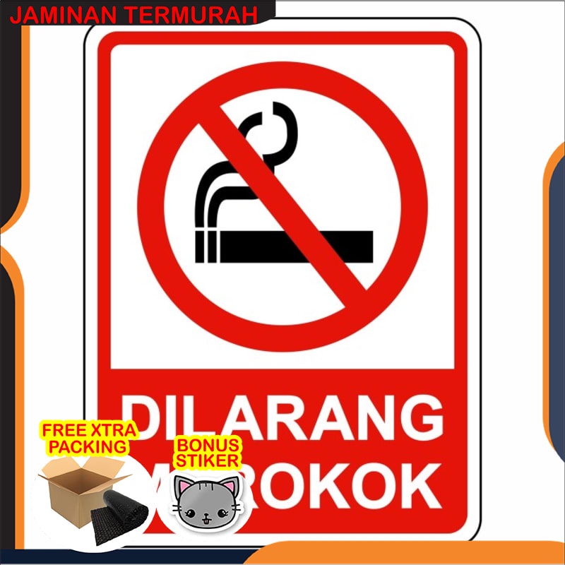 

Grosir Rambu Dilarang Merokok No Smoking 45cm x 60cm Plat Alumunium Elegan
