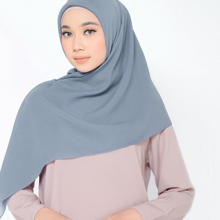 ™ ZM Zaskia Mecca - Sana Dark Grey Hijab Kerudung Segi Empat ☎