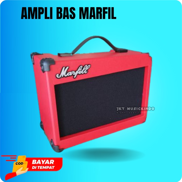 Ampli bass Marfill speaker 8 inchi Hitam