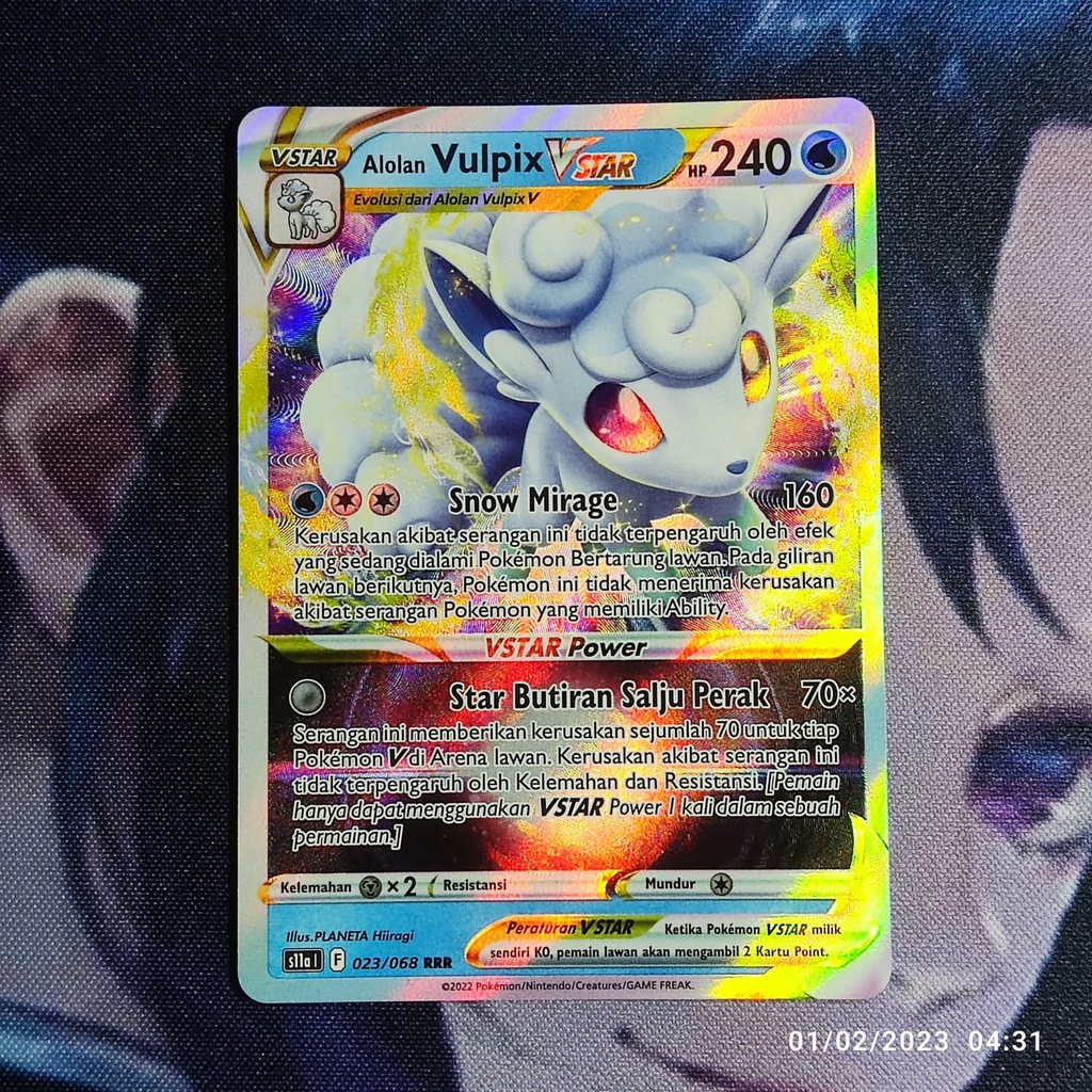 pokemon (ID) alolan vulpix vstar - S11a 023/068 - RRR