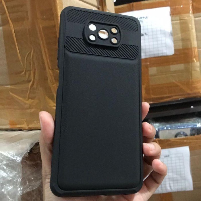 Case Black CROSS GRAIN Realme C31/C33/C30/C35 Softcase Tebal Hitam Dove