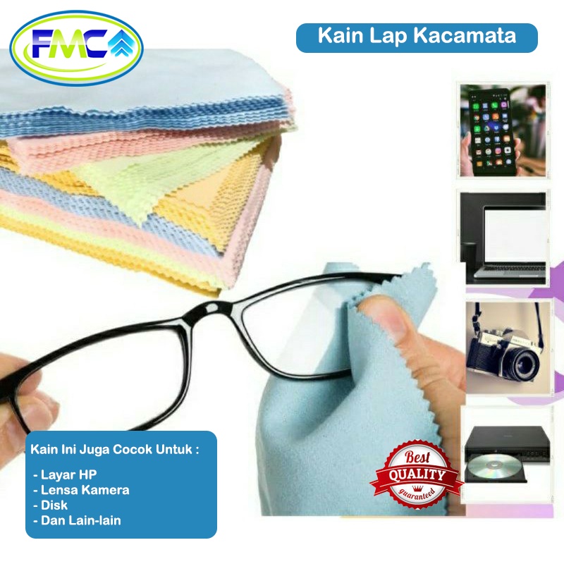 Kain Lap Microfiber Pembersih Lensa Kacamata Kamera Laptop Handphone Premium Anti Noda Murah