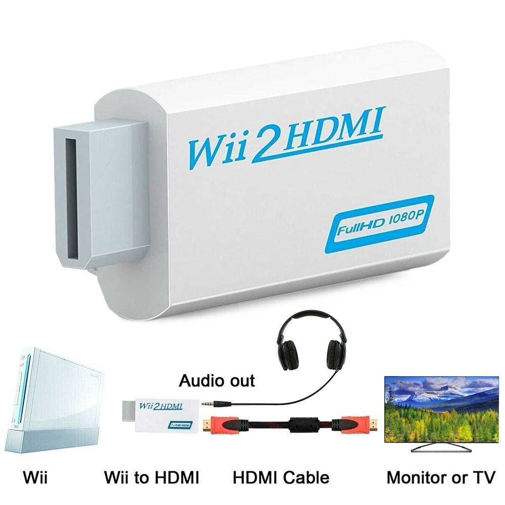 POPULAR Populer WII2HDMI Monitor Display PC HDTV 3.5mm Audio WII to HDMI Adapter Converter