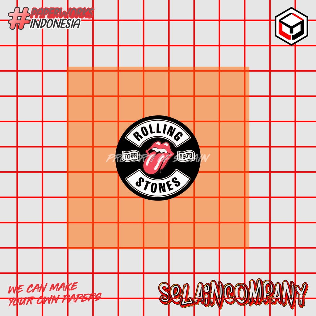 

STICKER SELAIN.CO motif musik band 'THE R00LLING STONES