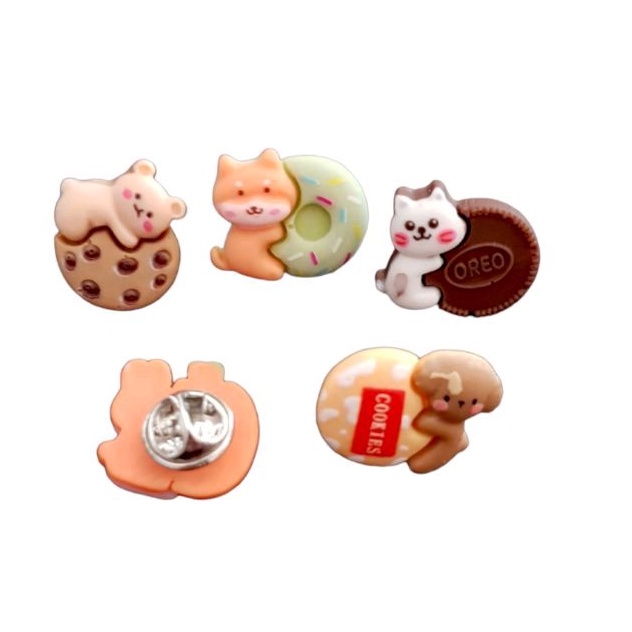 BROSS PIN BONEKA KARAKTER MIX 5PCS