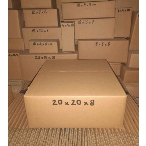 

kardus 20x20x8 cm polos luar dalam