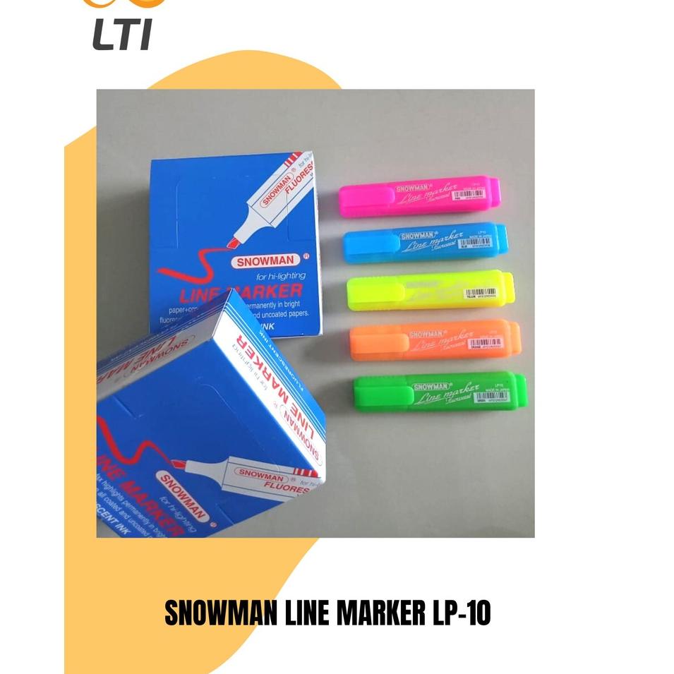 

T88 Line Marker Snowman Fluorescent highlighter Penanda Tulisan LP - 10 / PCS TREND KEKINIAN ュ