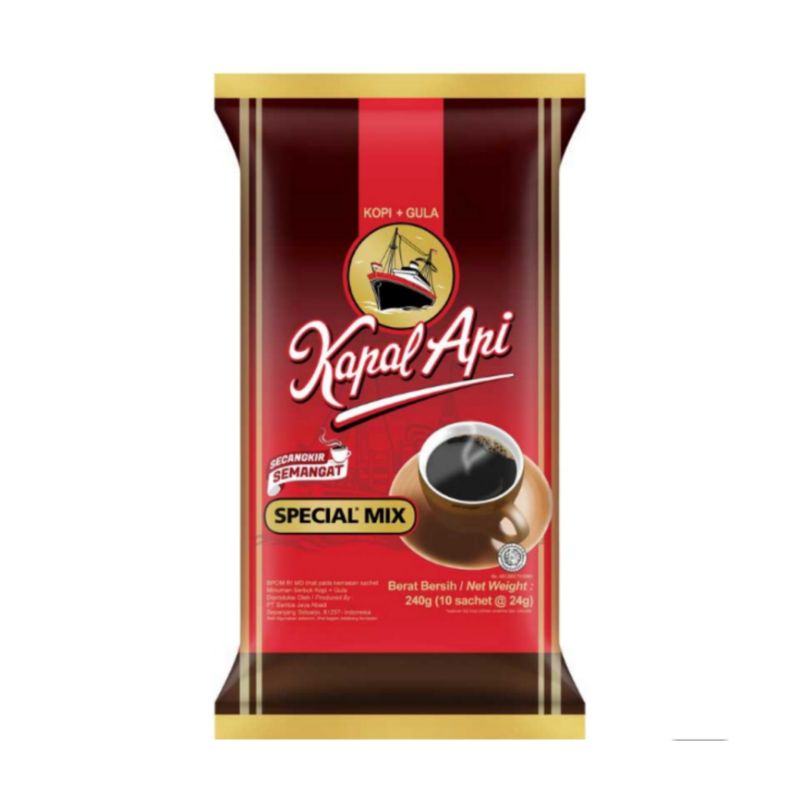 

Kapal Api Kopi Bubuk Instan Special Mix 10 x 24 g