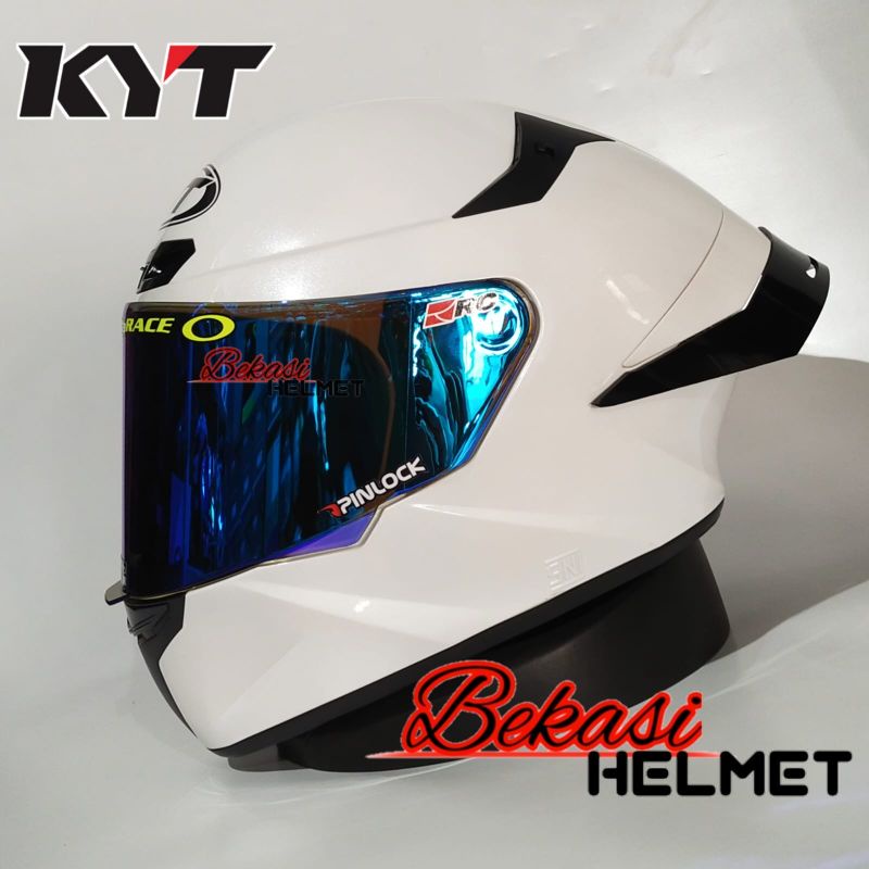 Helm Full Face KYT TT COURSE White Paket Ganteng