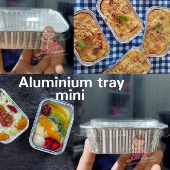✲ (ISI 100PCS - BX984 + TUTUP) tray aluminium panggang/Tray kue panggang/Tray aluminium ☁