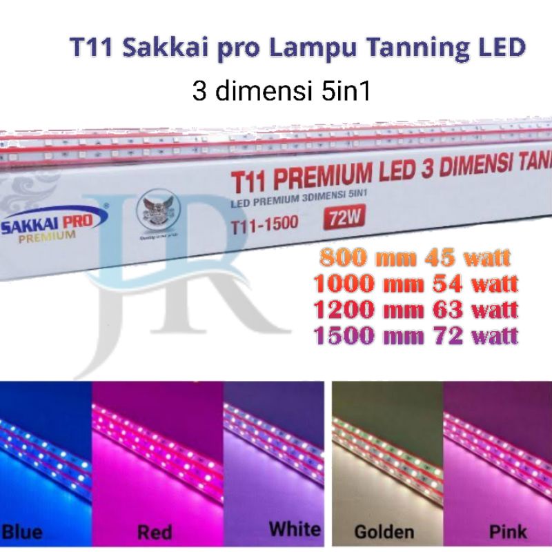Lampu Tanning LED 5 warna lampu celup aquarium Sakkai pro T11 1500