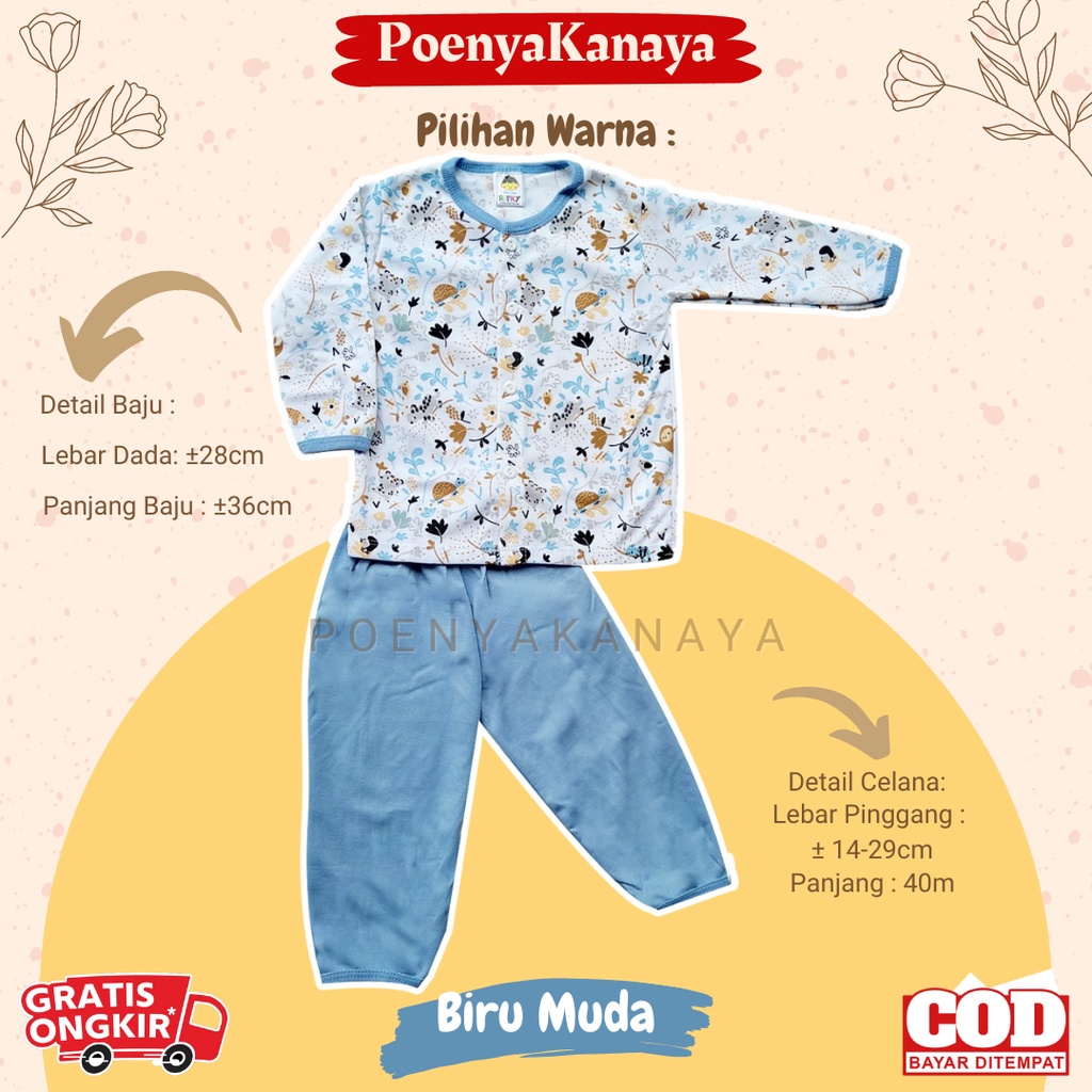 Setelan Baju Bayi Piyama Bayi Panjang Perempuan Celana Polos KOALA RIFKY 6-18 bln SPY59