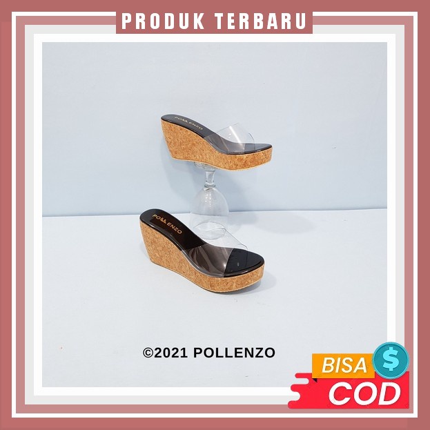 Wedges Wanita Kelsey Original Branded Import Batam Model Terbaru Ph986 Sandal Wedges Us68 Coklat Pol