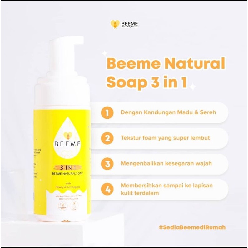 BEEME NATURAL SOAP 3 IN 1