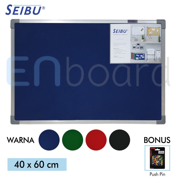 

BISA COD Softboard Cork Board / Papan Mading Gantung Bludru Seibu 40 x 60 cm