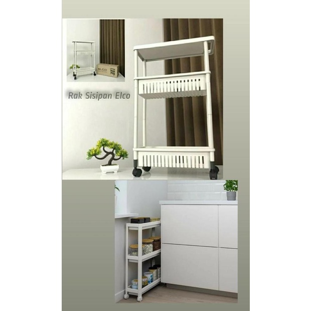 RAK SISIPAN 3 SUSUN ELCO RAK RODA SERBAGUNA