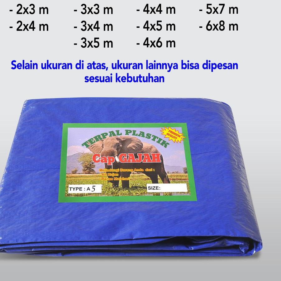 ♢ TERPAL PLASTIK A5 Ukuran 4x6 Meter Merk CAP GAJAH ❋