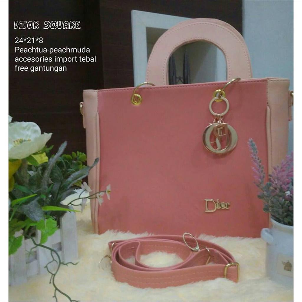 LS 541 - tas wanita handbag +selempang D. square