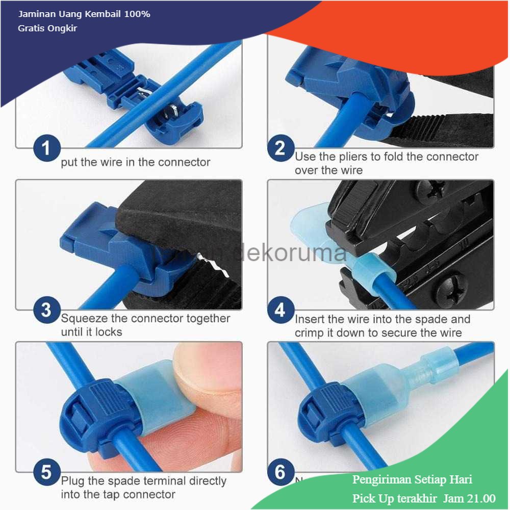 TD - LDG WHDZ T-Tap Wire Connector Quick Self-Stripping 120 PCS - SC7