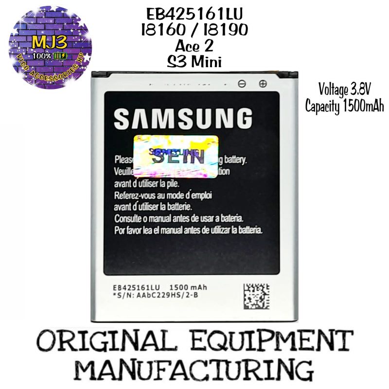 Baterai Samsung i8160 i8190 s3 mini ace 2 battery batre bat BERGARANSI 1 TAHUN