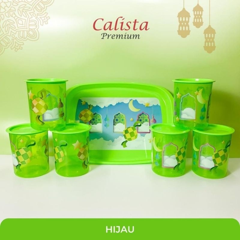 TONAM CALISTA - Toples Kue Lebaran Set isi 6pcs + 1 Nampan / TOBAKI