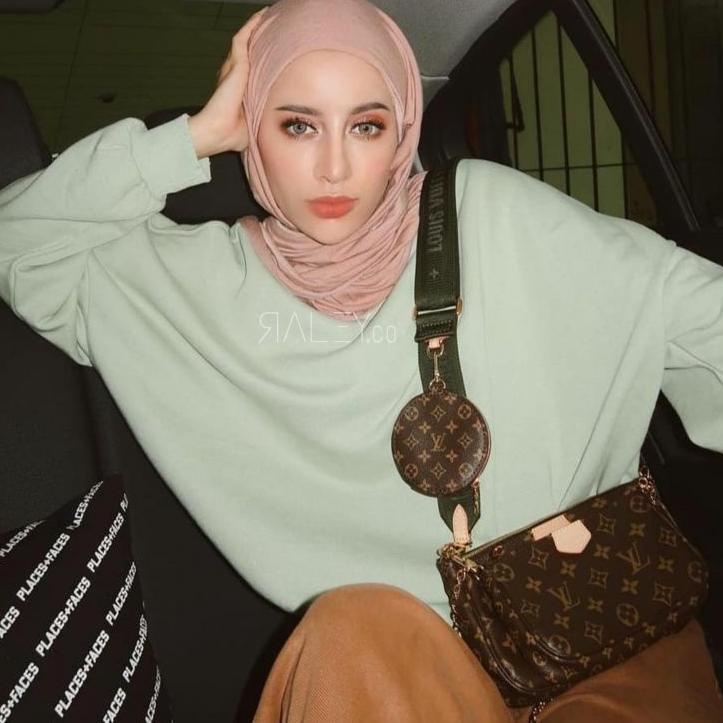☻ Pashmina Inner Tali Kaos Rayon Premium 2in1 (Pashmina + Ciput/inner) ♨