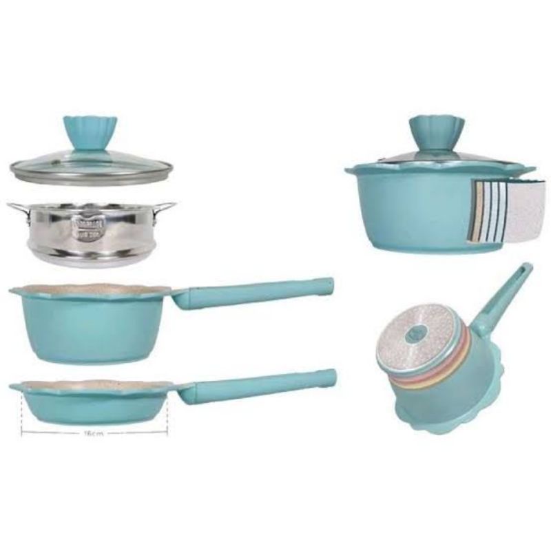 Baby Safe Cookware Set CW001 - Babysafe Cook Ware Set - Teflon Kukusan Rebusan Alat Masak Mpasi Bayi