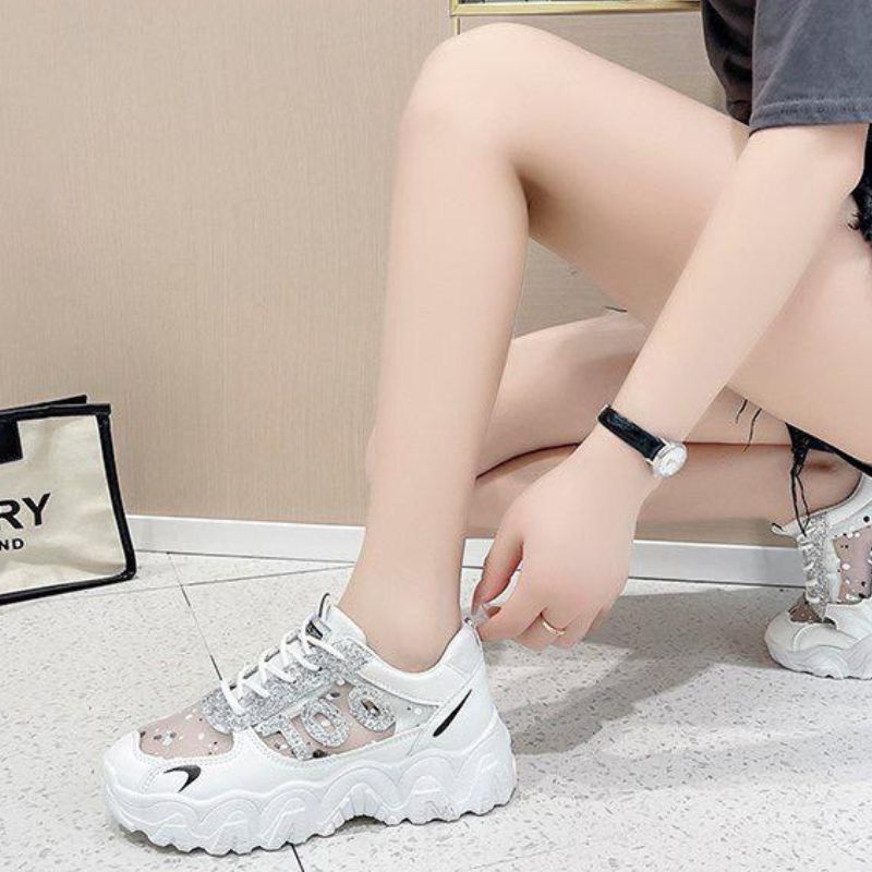 Sepatu Wanita Import Sneakers Bertali 5011