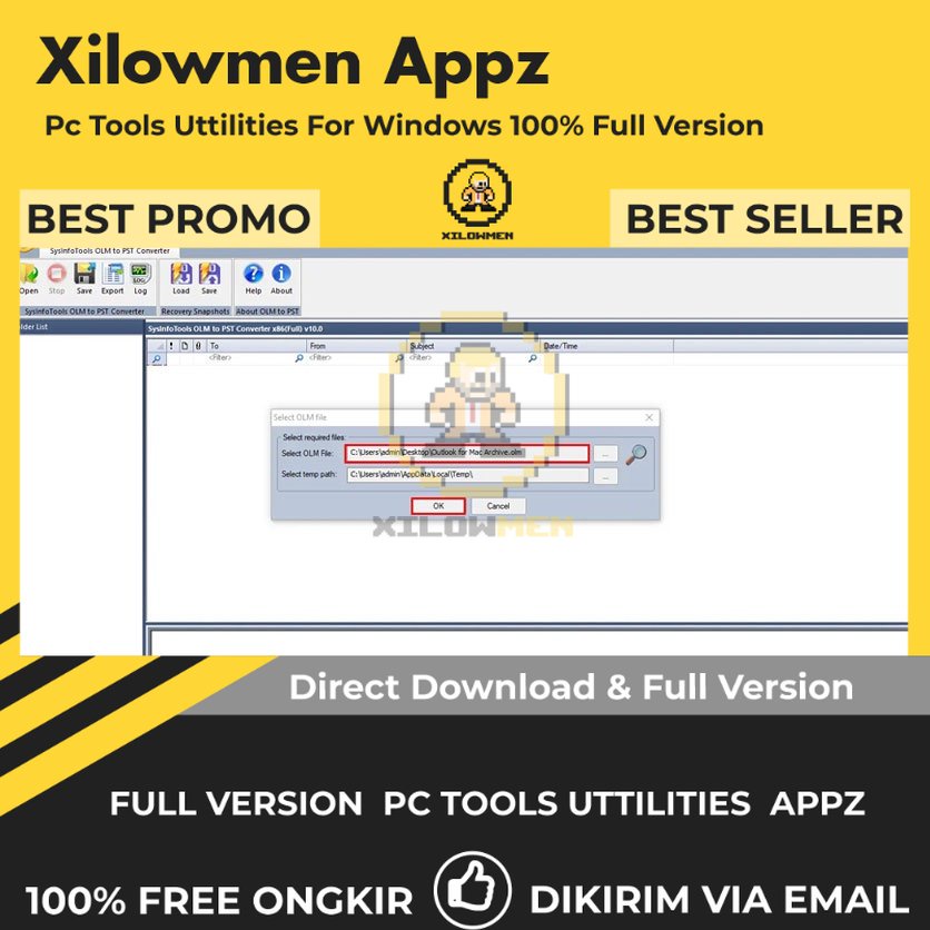 [Full Version] SysInfoTools OLM to PST Converter Pro PC Tools Software Utilities Lifetime Win OS - Konverter file OLM ke PST untuk email