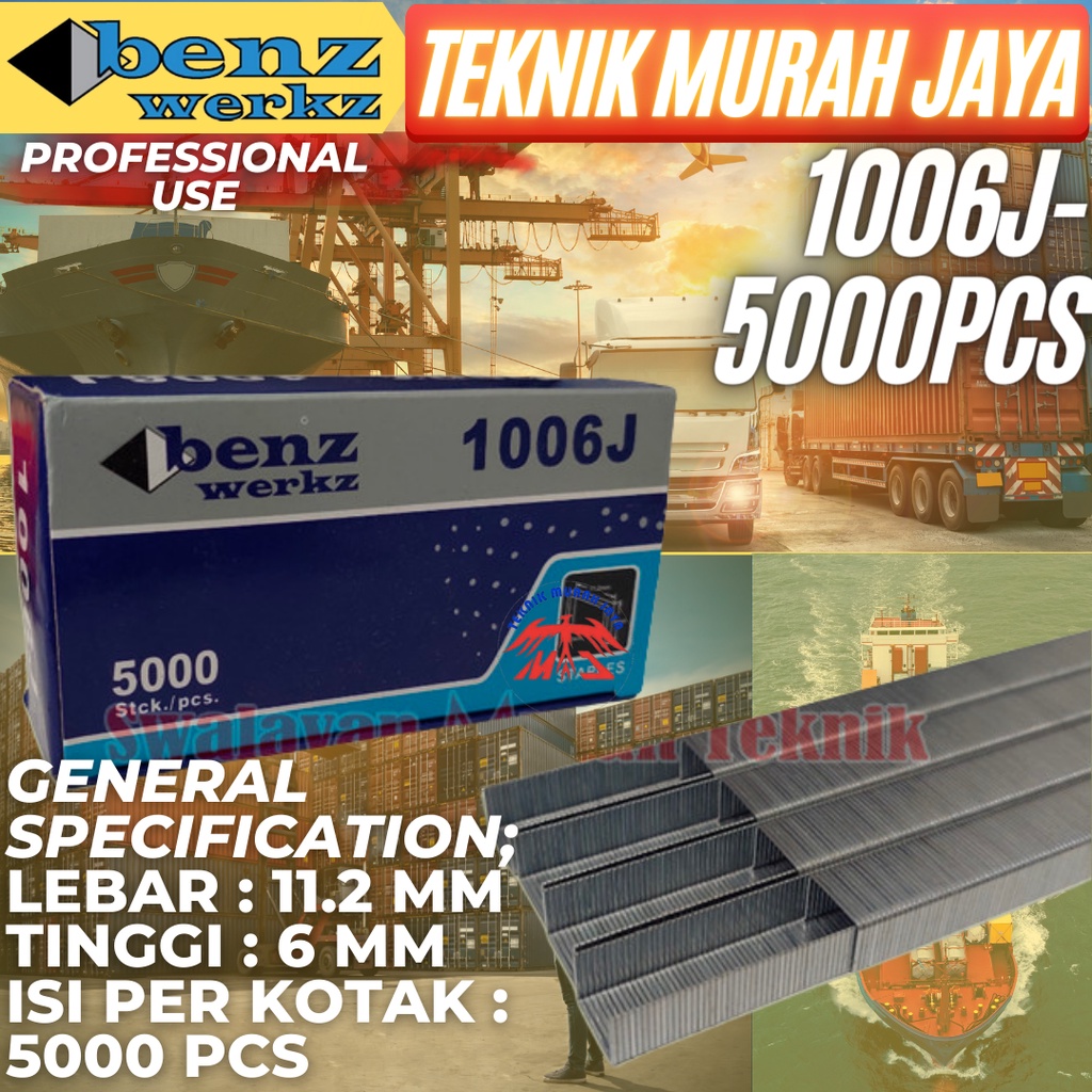 

BENZ Isi Staples Angin Air Stapler Refill 1006J Paku Tembak U 6 mm